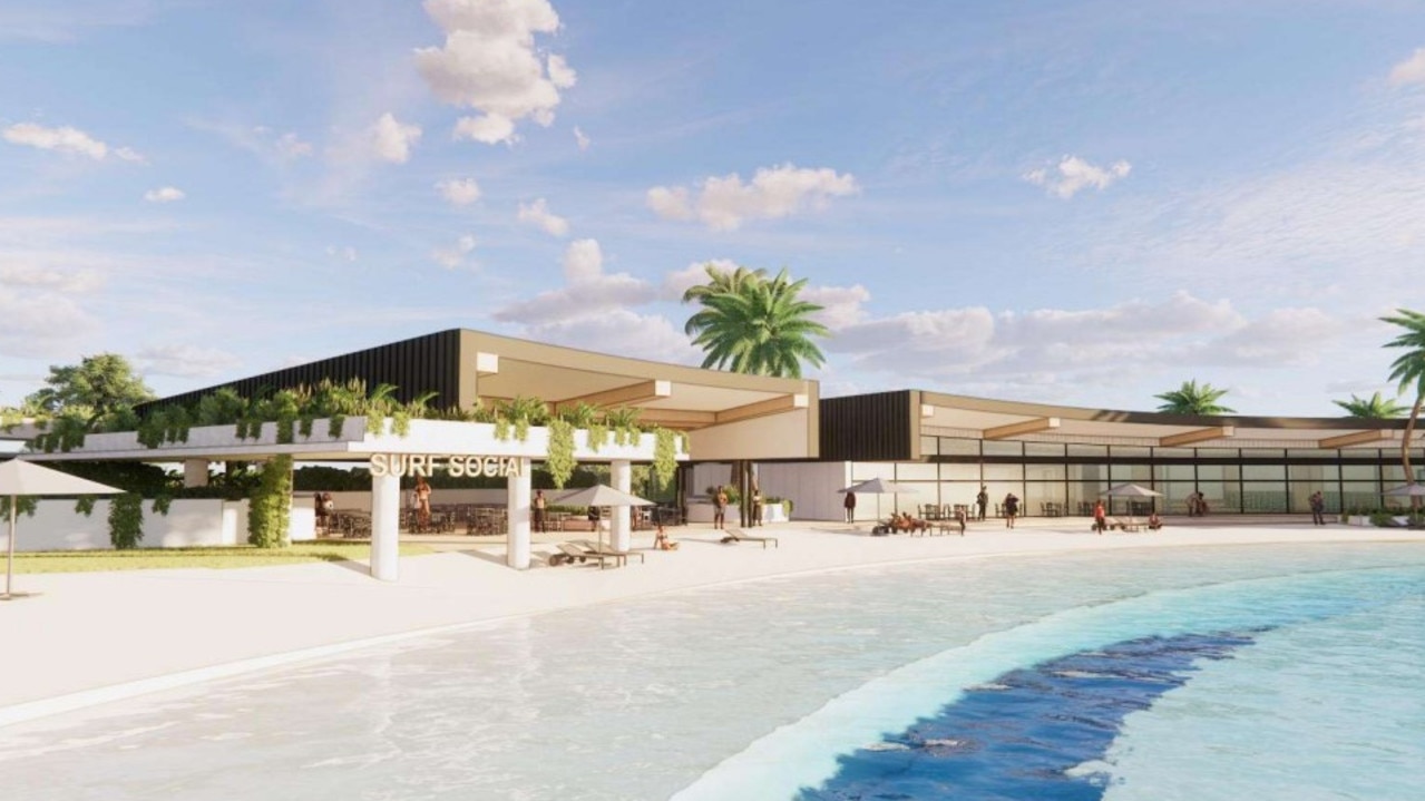 Artist impression of a surf park development including the latest proposed changes. Photo: JSTN Architects