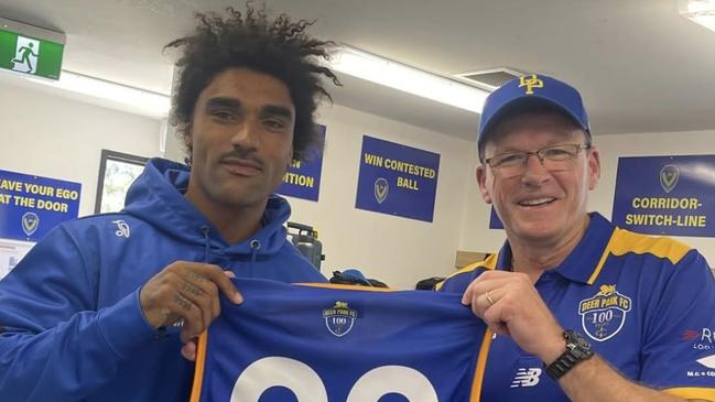 Kwame McHarg returned for Deer Park and booted eight goals.
