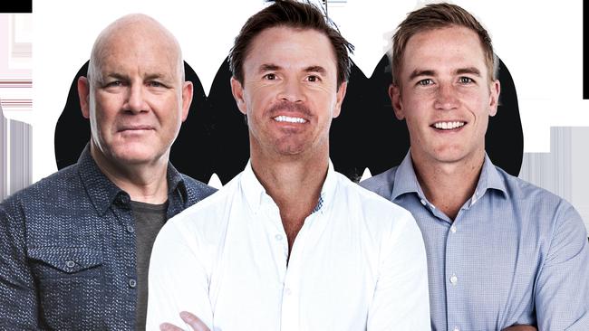 Triple M’s Andrew Jarman, Greg Blewett and Bernie Vince. Picture: Supplied