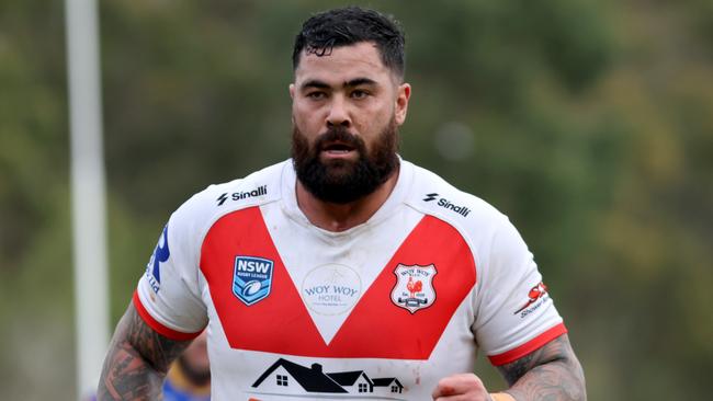 Woy Woy Roosters’ Andrew Fifita against the Toukley Hawks at at Darren Kennedy Oval. Photo: Damian Shaw