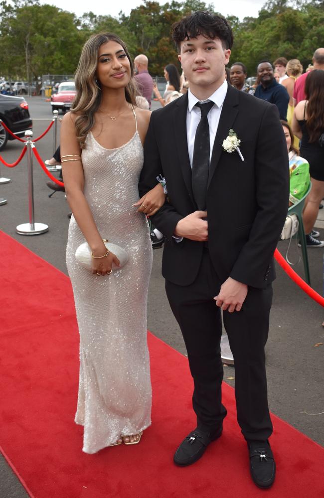 Sienna Sebastian and Will Evans at the Pacific Lutheran College Formal held at the Sunshine Coast Turf Club on November 15, 2024. Picture: Sam Turner