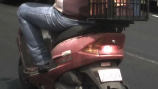 This moped (registration ZU629) was allegedly stolen from a Bundaberg business in September.