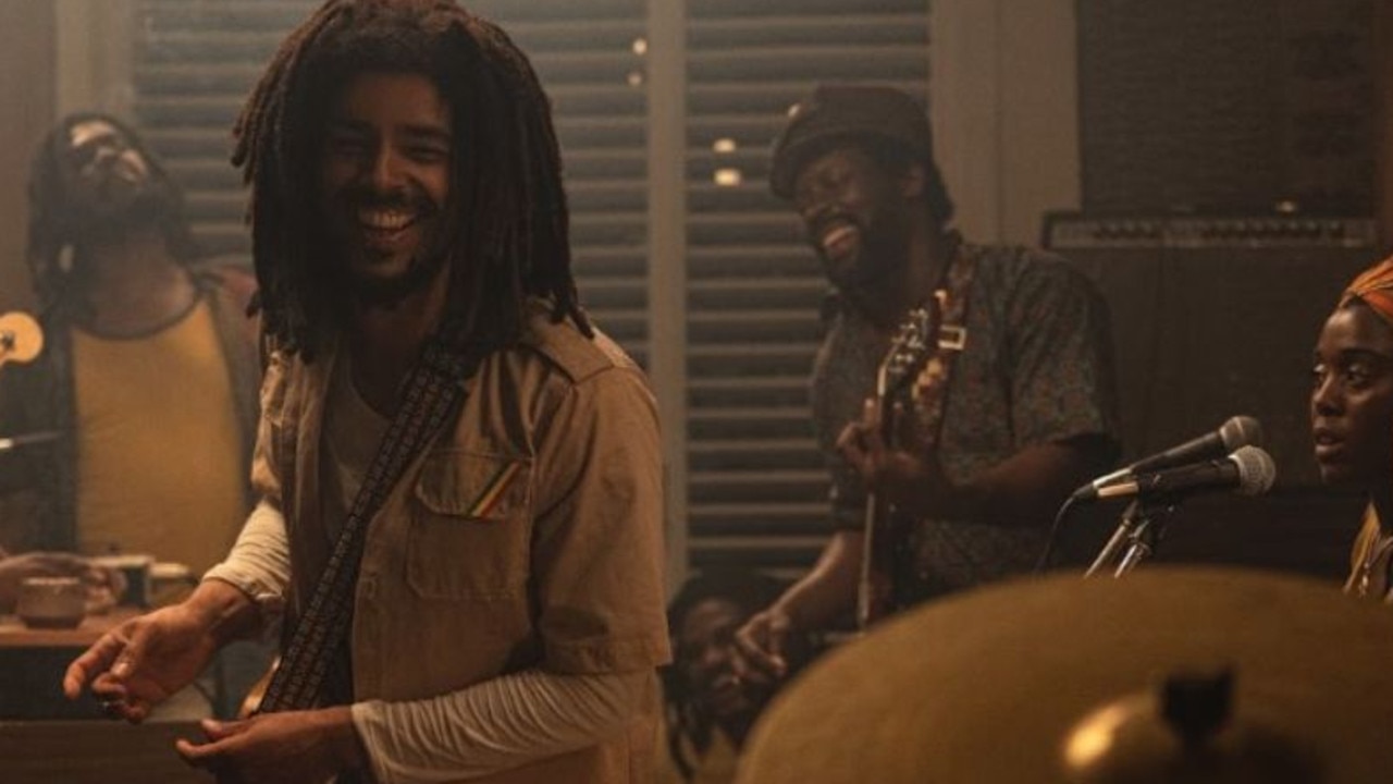 Kingsley Ben-Adair switches from playing one of Barbie's Kens to legendary Bob Marley. Picture: Paramount+