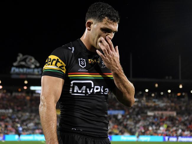 NRL 2024 RD10 Penrith Panthers v Canterbury-Bankstown Bulldogs - Nathan Cleary, injury NRL PHOTOS