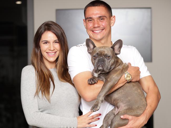 Tim Tszyu with his girlfriend Alexandra Constantine. Picture: Christian Gilles