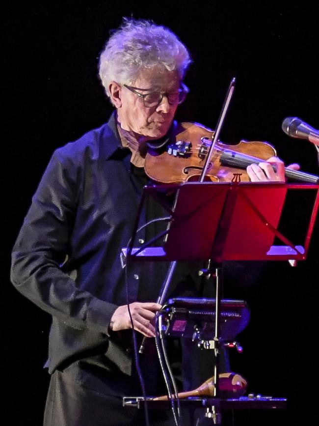 Kronos Quartet founder and violinist David Harrington performs as part of the Adelaide Festival on March 13, 2023. Picture: Roy VanDerVegt