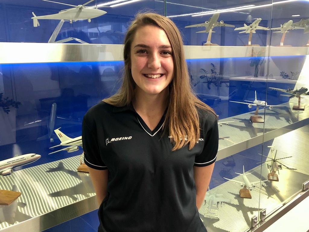 Boeing intern Brooke Jones hopes to make her role permanent. Picture: Supplied