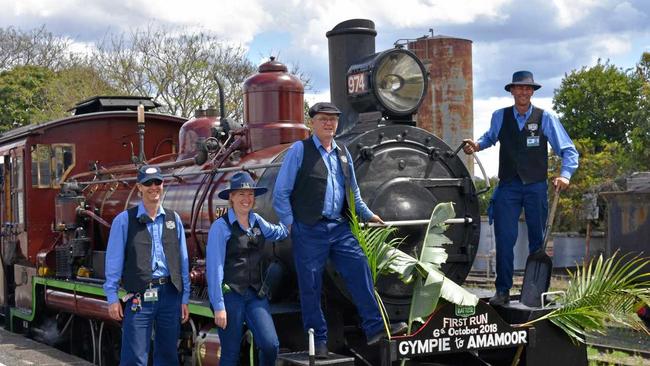 Rattler's First Run - Saturday, October 6, 2018. Roger Stierli, Julia Avis, John Flynn and Peter Alder. Picture: Donna Jones