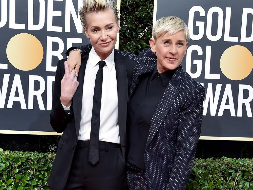 Ellen DeGeneres with her wife Portia de Rossi. Picture: Axelle/Bauer-Griffin/FilmMagic