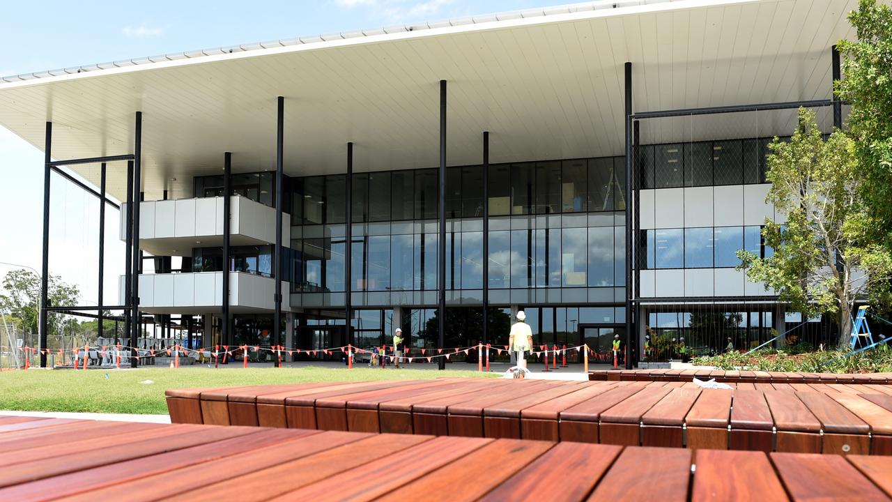 Sneak peak inside Australia's newest university USC Moreton Bay, just two weeks ahead of orientation day when the students arrive for the first time. Entrance to the campus' foundation building. Photo: David Alexander