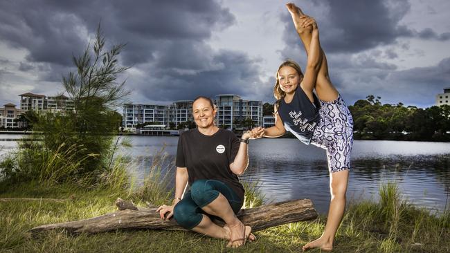 Briana Morris and her daughter, Scarlett Pearce, are searching for a new Coast home close to classes for the talented dancer. Picture: NIGEL HALLETT