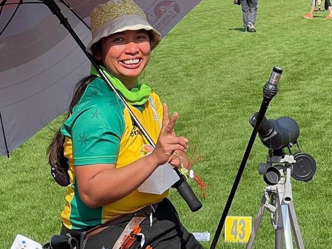 Imalia Oktrininda represented Australia at Tokyo 2020. Supplied: Archery Australia