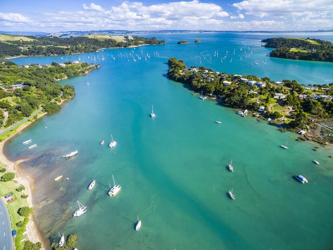 Aerial view of Putaki Bay in Waiheke Island. Picture: istock