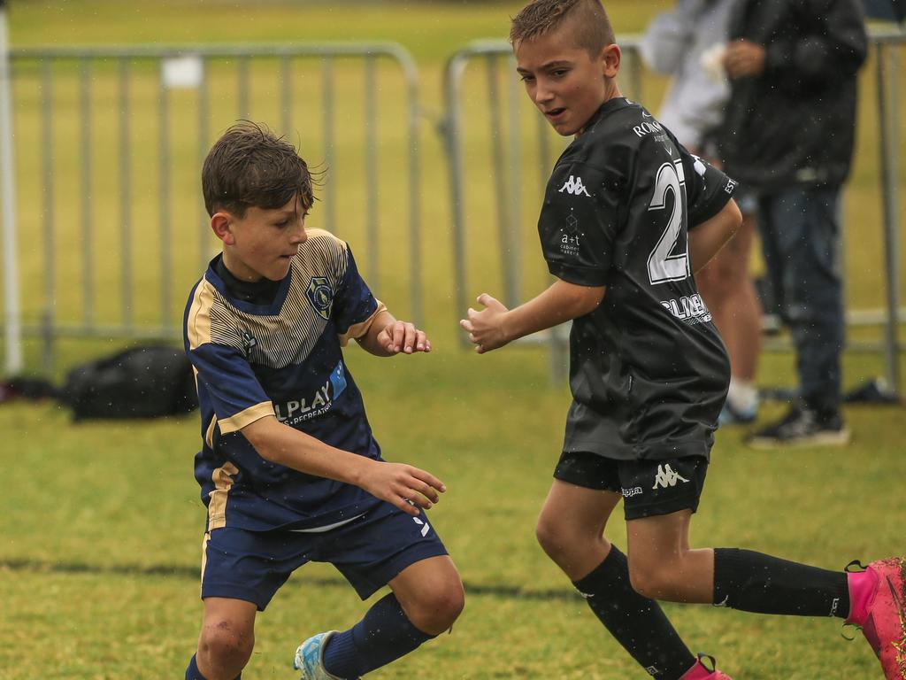 U/10Ã•s Logan FC V Bundaberg in the Premier Invitational Football Carnival at Nerang. Picture: Glenn Campbell