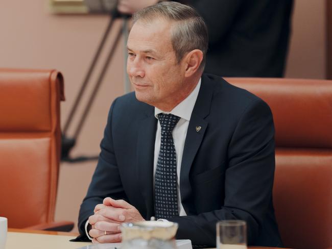 CANBERRA, AUSTRALIA, NewsWire Photos. SEPTEMBER 6, 2024: The Hon Roger Cook MLA at the National Cabinet meeting at the Committee Room at Parliament House in Canberra. Picture: NewsWire / David Beach