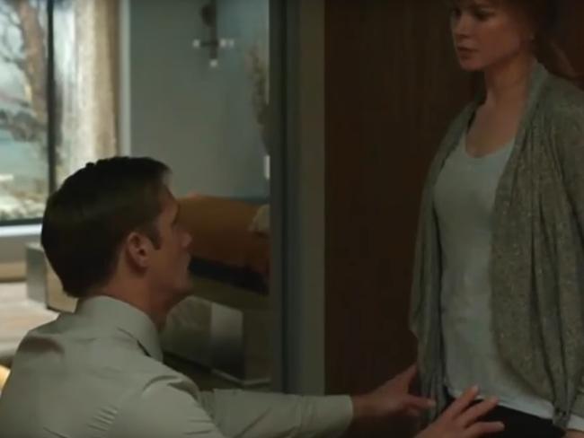 Nicole Kidman in a gritty sex scene with on-screen husband Alexander Skarsgard in Big Little Lies. Picture: Supplied