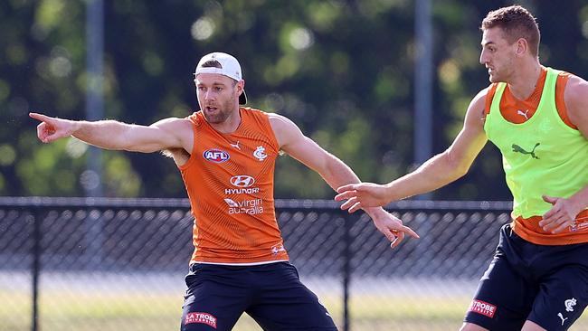 Sam Docherty of the Blues at training today. Pic: Michael Klein