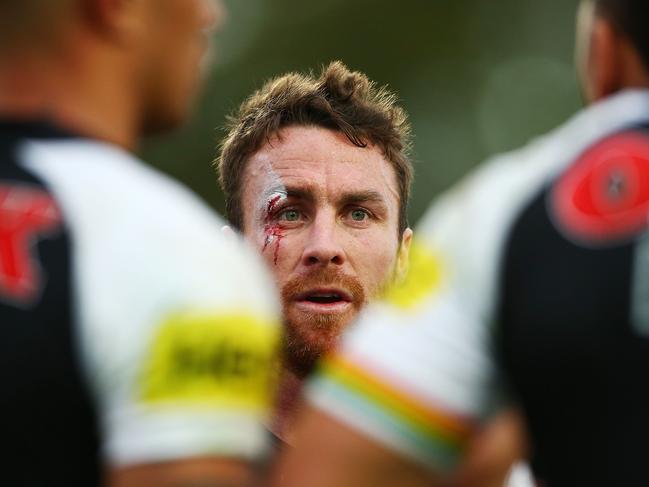 SYDNEY, AUSTRALIA - JULY 28:  James Maloney of the Panthers looks on during the round 20 NRL match between the Manly Sea Eagles and the Penrith Panthers at Lottoland on July 28, 2018 in Sydney, Australia.  (Photo by Matt Blyth/Getty Images)