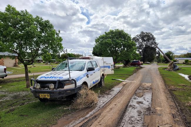 Huge storms late Sunday caused a massive flash flood in the middle of the night in Eugowra, with houses washed off their foundations, and cars and other items strewn though the town. Picture: Chris Watson/Farmpix Photography
