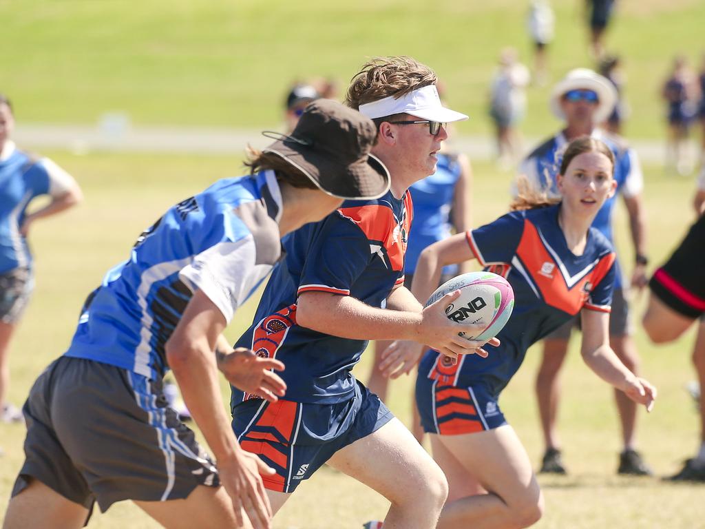 McCauley College V Laidley State High at the 2024 Gold Coast Titans All Schools Touch Football Picture: Glenn Campbell