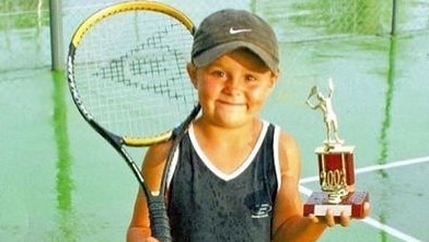 Ash Barty has reached the top of the world after starting her career as the adorable Springfield kid with a vicious return.