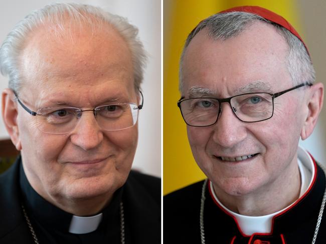 Cardinals Pietro Parolin ad Peter Erdo represent opposing sides of the Catholic Church.