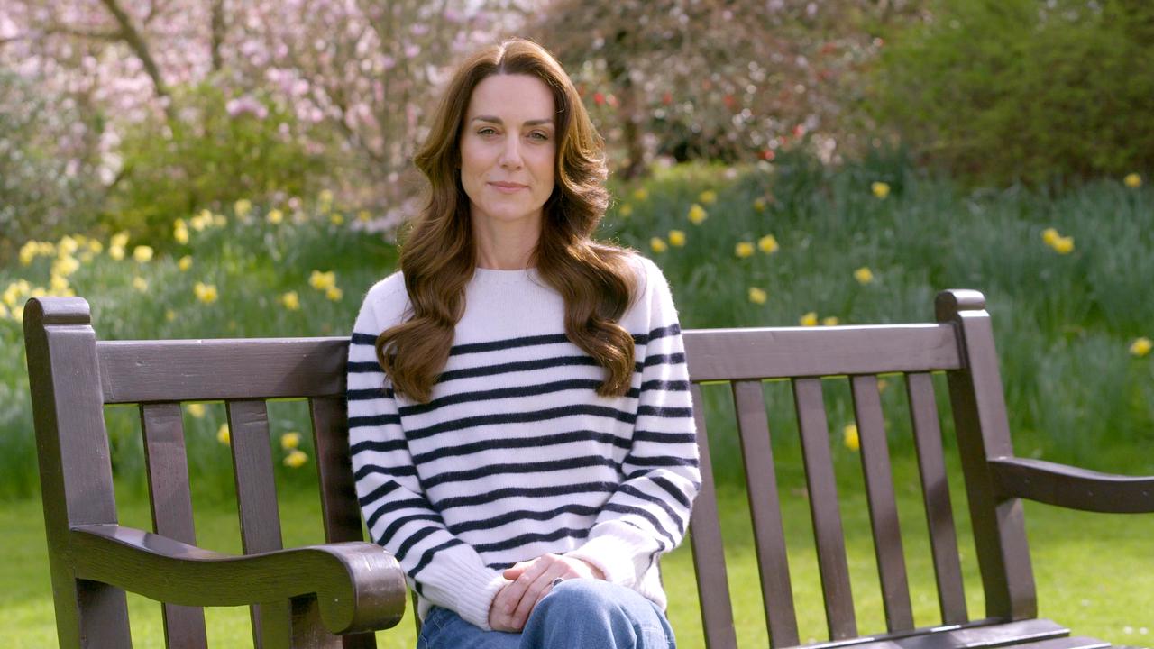 Kate announcing her cancer diagnosis. Picture: BBC Studios/Kensington Palace via Getty Images