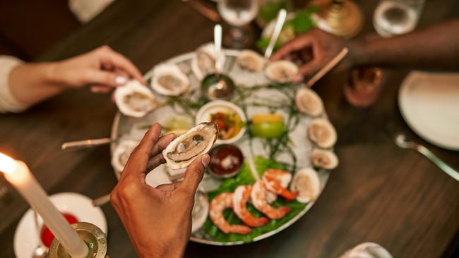 Oysters at the restaurant The Wall Street Hotel.