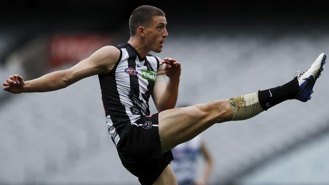 Collingowood’s Darcy Cameron at the MCG last Satruday. Picture: Getty Images