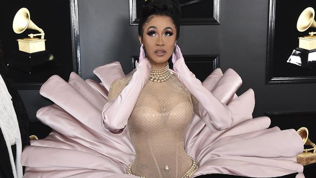 Cardi B at the 2019 Grammy Awards. Picture: Jordan Strauss/Invision/AP