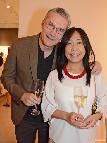 Mark and Tomoko Lewis at Ken Done art exhibition opening at Gallery One, Southport. Picture: Regina King