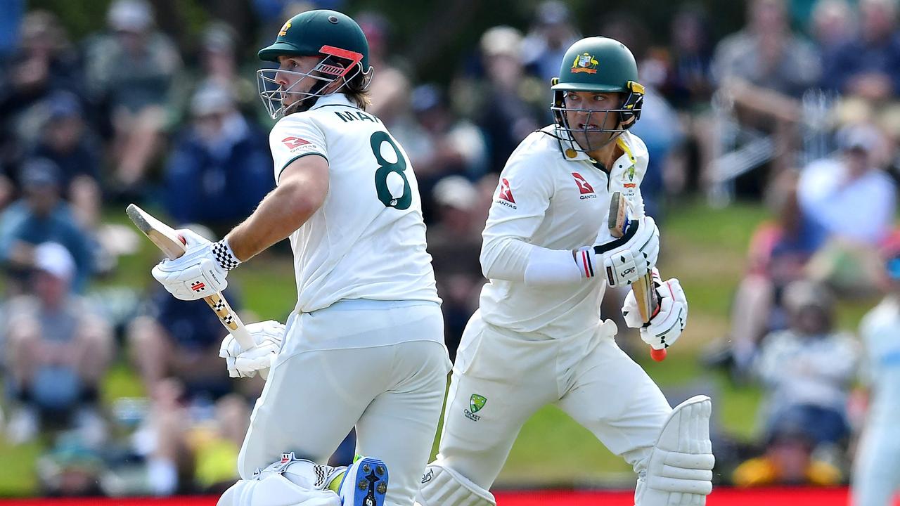 Mitch Marsh and Alex Carey led the Aussie fightback. (Photo by Sanka Vidanagama / AFP)