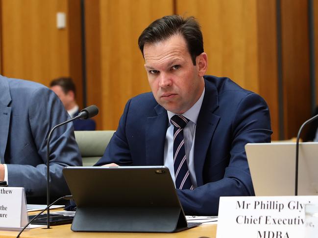 Minister for Resources and Northern Australia Senator Matt Canavanat a Senate Estimates hearing at Parliament House in Canberra. Picture: Kym Smith