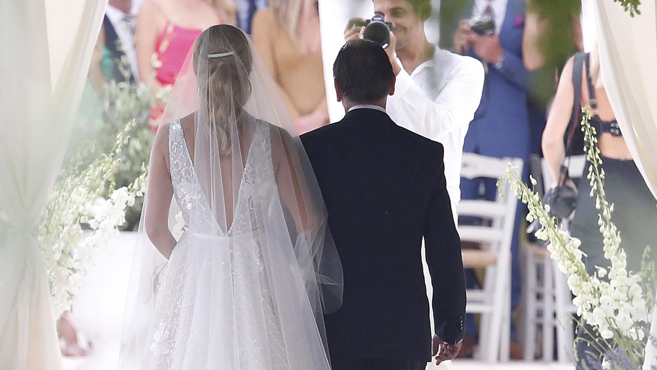 The Bachelor lovebirds tied the knot after five years of dating. Picture: Matrix