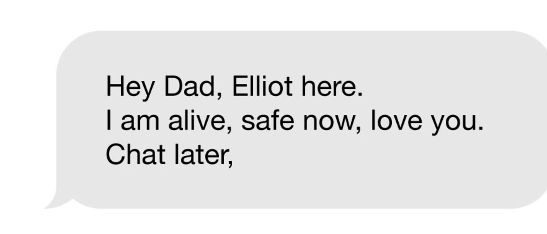 Moments after talking to Sky News, Mr Foote received a message form his son confirming he had also been rescued.