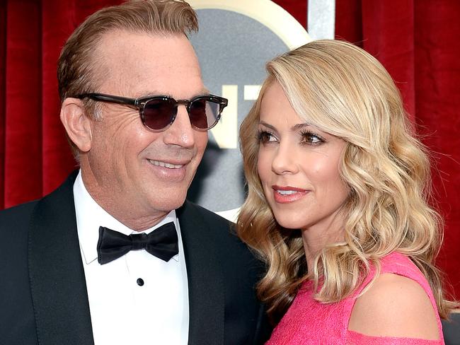 Kevin Costner and wife Christine Baumgartner.