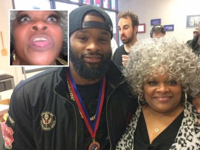 Tyron Woodley's mother didn't take kindly to a question asked by a fan. Picture: Instagram