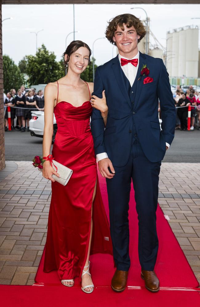 Sophie Bridger and Clancy Wright at Toowoomba Grammar School formal at Rumours International, Wednesday, November 15, 2023. Picture: Kevin Farmer