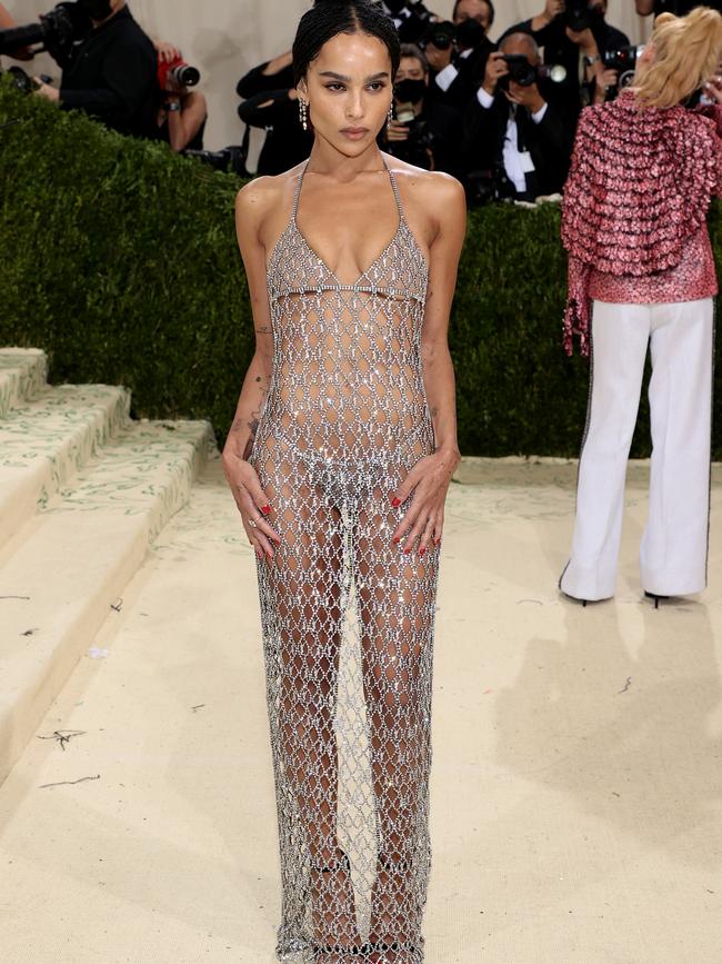 Zoe Kravitz at the 2021 Met Gala. Picture: Dimitrios Kambouris/Getty Images for The Met Museum/Vogue