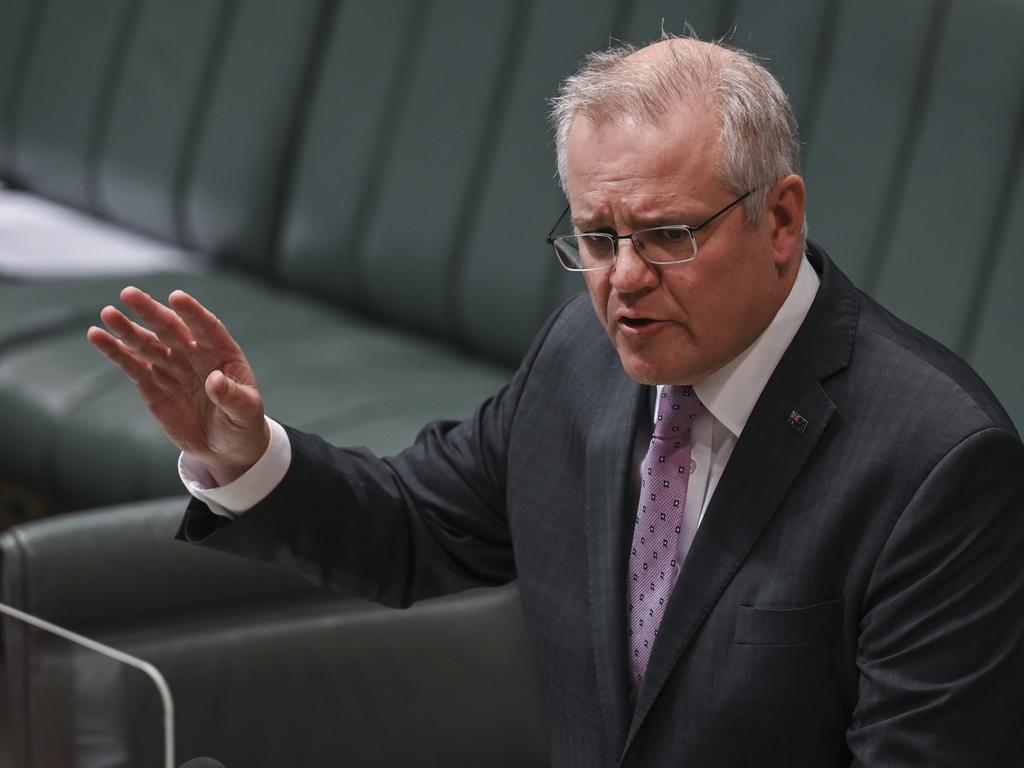 The Prime Minister told parliament that public hospital services had already received a “substantial” increase in funding since the Coalition came to power. Picture: NCA NewsWire / Martin Ollman.