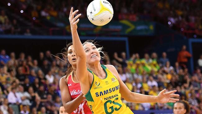 Diamonds goal shooter Caitlin Bassett is battling concussion symptoms. Picture: Getty Images