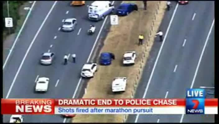 Dramatic end to a high-speed car chase in North Brisbane