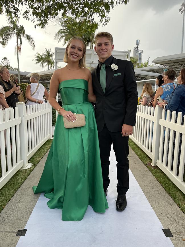 Mia Carter and Cooper Bessell at the 2023 Unity College formal.