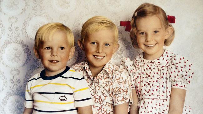 David Breckenridge with his brother Keiran and sister Kirsty.