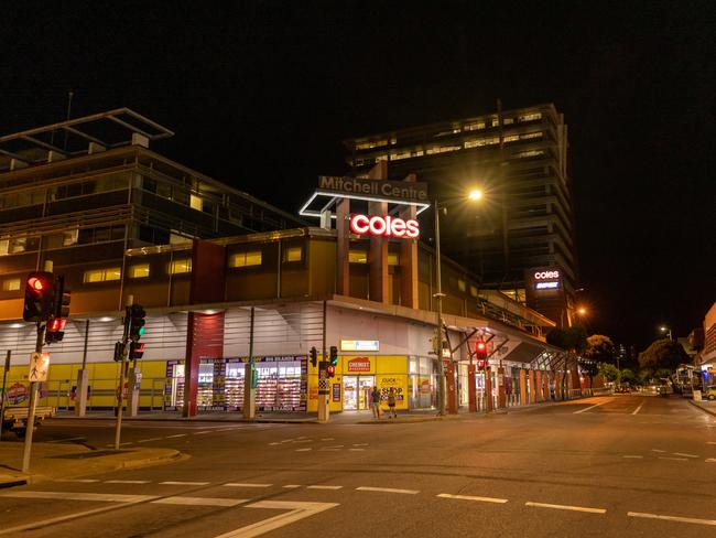 Darwin CBD in lockdown. Picture: Getty Images.