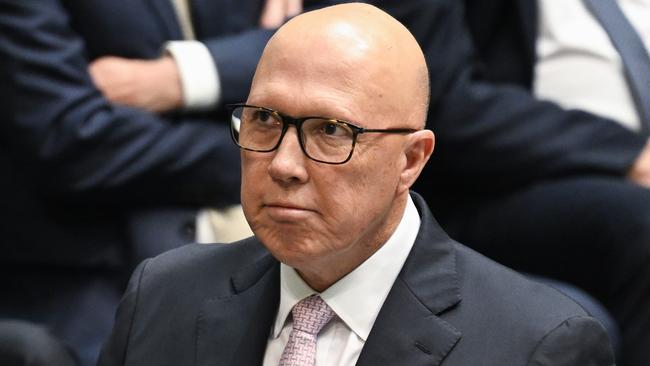 CANBERRA, AUSTRALIA  - NewsWire Photos - February 4, 2025: Leader of the Opposition Peter Dutton during Question Time at Parliament House in Canberra. Picture: NewsWire / Martin Ollman