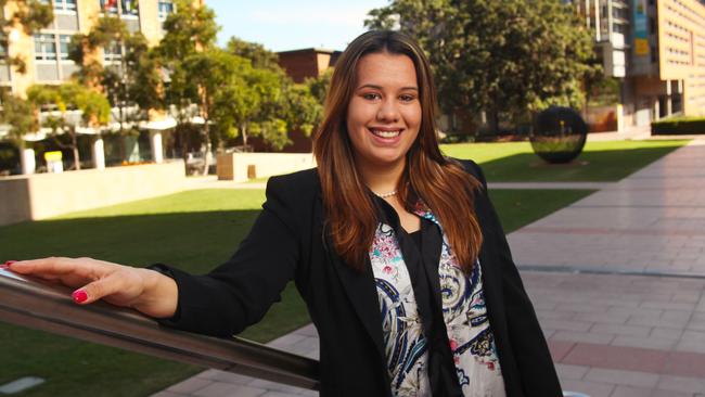 Lowanna Moran became the first student to complete both Year 12 and tertiary study with the AIEF’s support. Picture: Hollie Adams