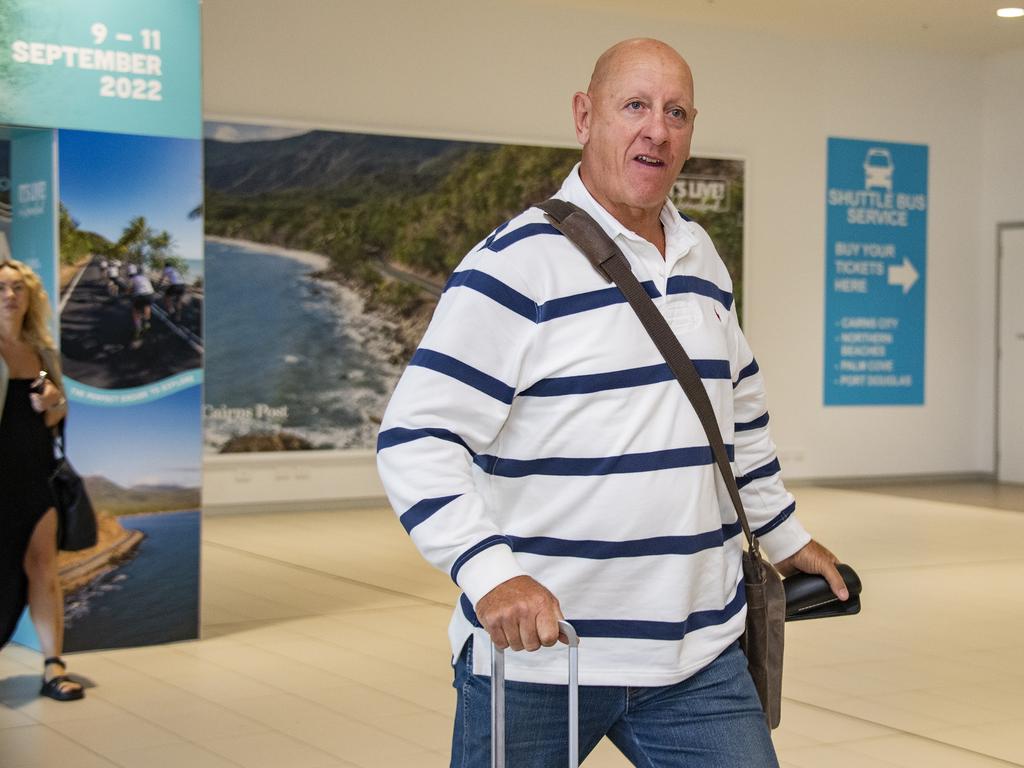 Deputy Police Commissioner Paul Taylor arriving at Cairns airport from Brisbane on Friday. Picture: Brian Cassey