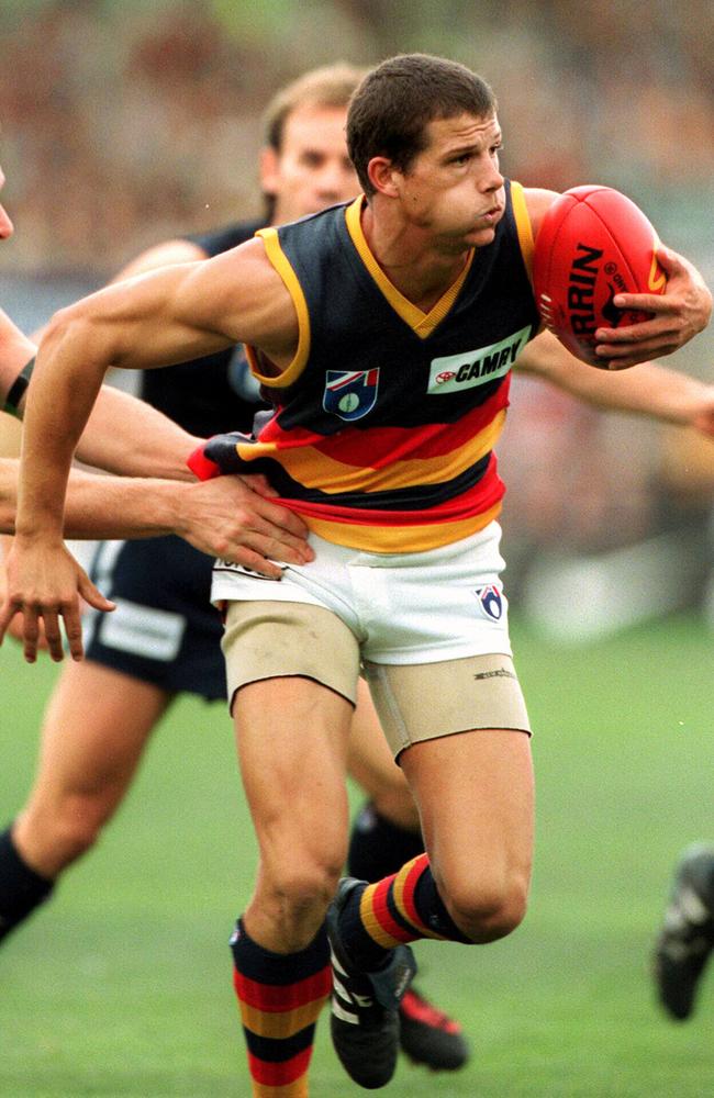 Adelaide’s Clay Sampson during a match against Carlton at Princes Park.