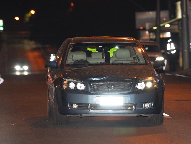 Car involved in an accident with a pedestrian on Payneham Rd, Glynde, April 13, 2021. Picture: Brenton Edwards